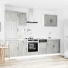 Kitchen Cabinet Set, Kalmar, 7-Piece, Concrete Gray