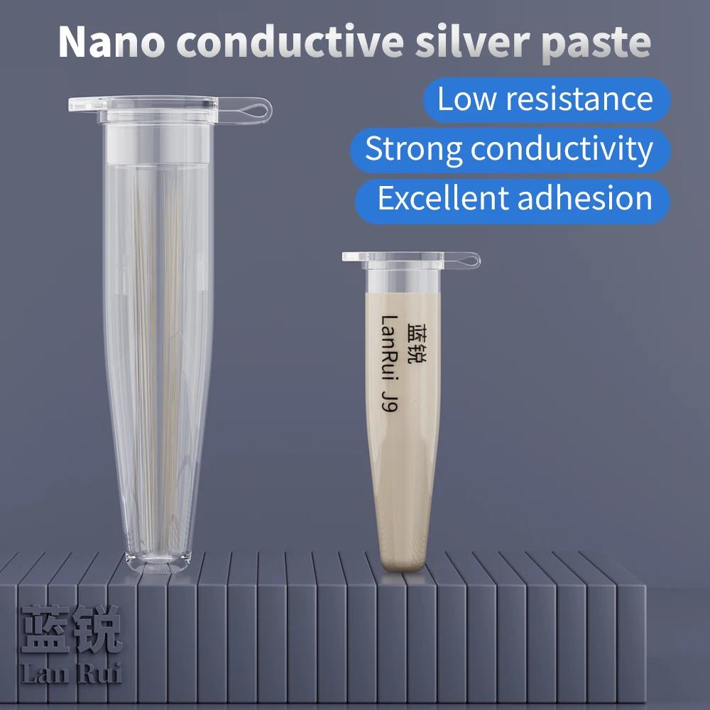 Lanrui J9 Nano Conductive Silver Paste Low Resistance Screen Line Repair for PhoneS IPhone Android Green/Yellow Screen Fix Tools