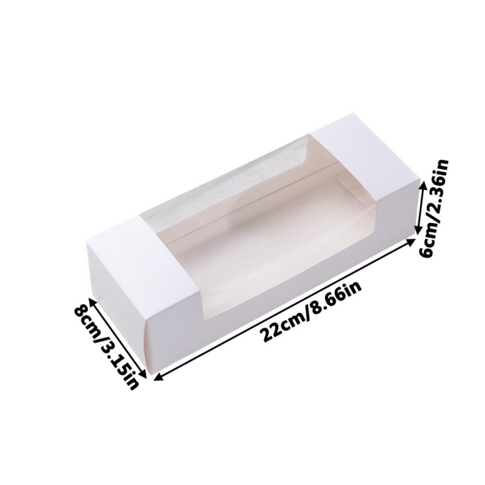 20pcs White Gift Boxes with Clear Window Paper Treat Boxes Rectangular Gift Wrap Box for Party Wedding Favors Anniversary  Gift Packaging Boxes