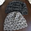 Retro Polka Dot Beanie Soft Vintage Pullover Hat Casual Hair Cover Windproof Head Wrap  Girls