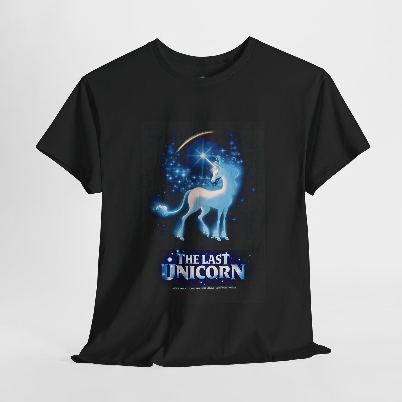 The Last Unicorn Movie Poster T-Shirt Vintage Fantasy Anime Tee Unisex XL