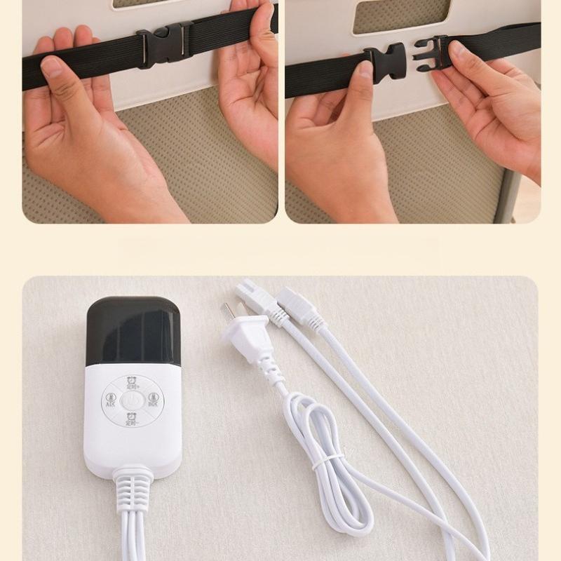 Winter Heated One-piece Chair Cushion Office Chair Backrest Integrated Cushion Warm Plush Solid Color Student Stool Seat Cushions