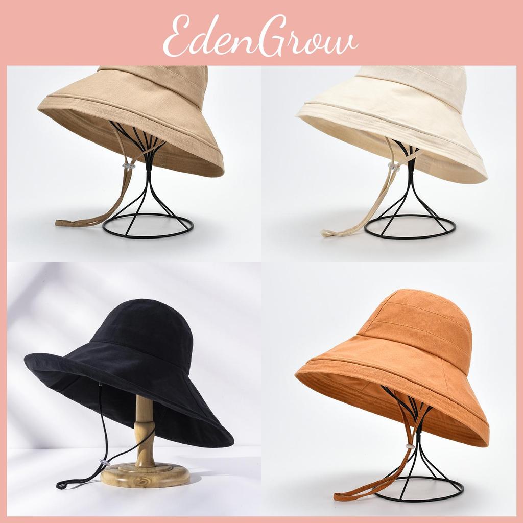 Fashion Womens Summer Sun Hat With Large Brim Cotton Linen Uv Sunshade Foldable Beach Cap