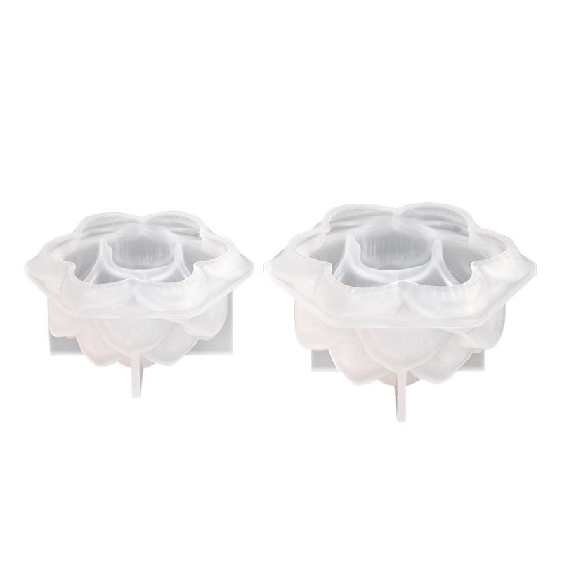 DIY Lotus Candle Silicone Molds 3D Flower Bud Shape Lotus Resin Drops Glue Plaster Crafts Mold Hand Soap Making Tool Home Gift