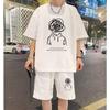Trendy American-Style Summer Set for Young Men: Short-Sleeved T-Shirt & Five-Point Shorts
