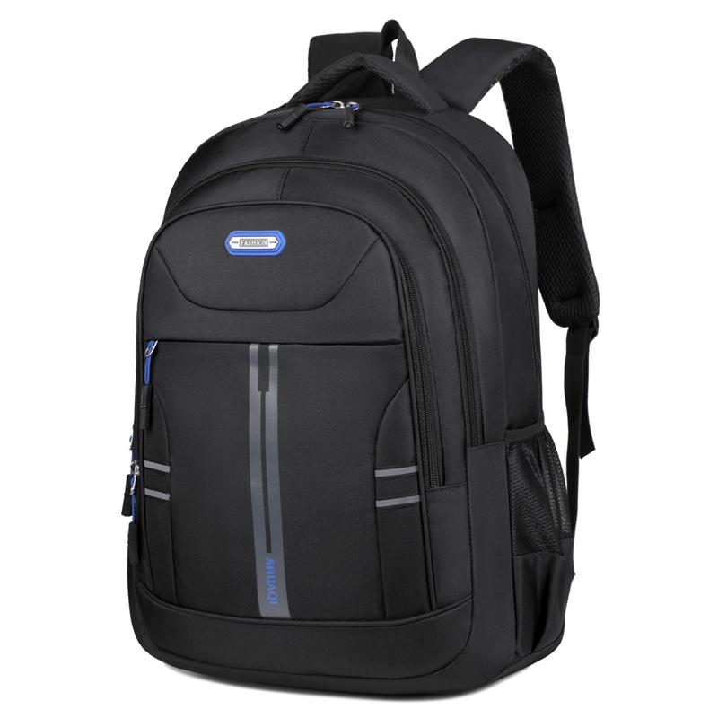 Oxford Backpack with Multiple Compartments and Side Mesh Pockets Ideal for School and Travel синий