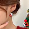 Festive Snowflake Christmas Stocking Earrings for Women