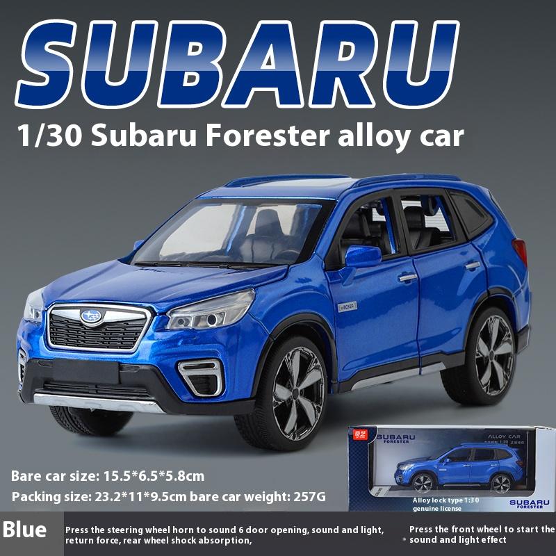 

Масштаб 1/30 Subaru Forester Внедорожник SUV Автомобиль из сплава литой под давлением Модель автомобиля Звук и свет Компьютерный хост DIY Настольные модные украшения Подарок синий