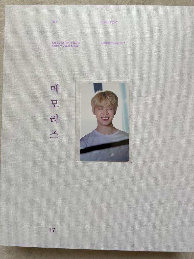 [USED] BTS MEMORIES OF 2017 DVD with JIMIN trading card