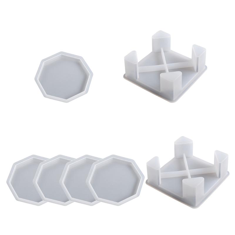 Unique Octagonal Designs Sturdy Silicone Mould Home Accessory for Personalize Coasters and Decorative Pieces Daily Use