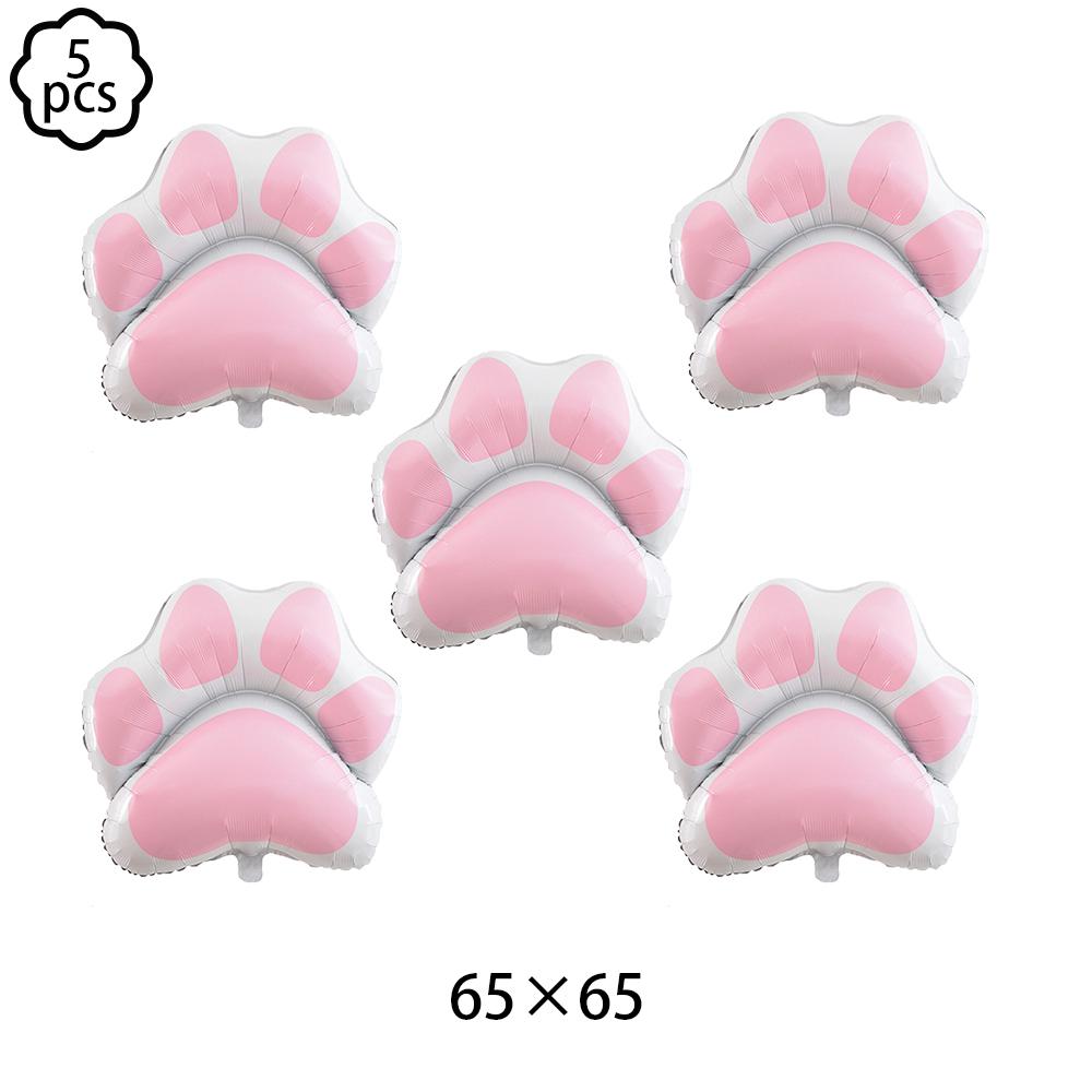 Pink Pet Dog Party Plate Cup Napkin Tablecloth Pet Paw Tableware Set Dog Party Decor Puppy Dog Birthday Party Decor Supplies