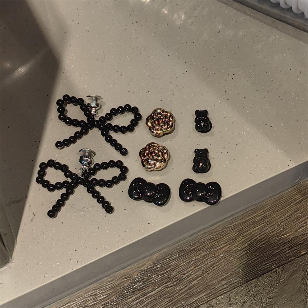 New Pearl Bow Flower Shoe Charms Detachable DIY Shoe Decorations Fashion Shoe Accessories