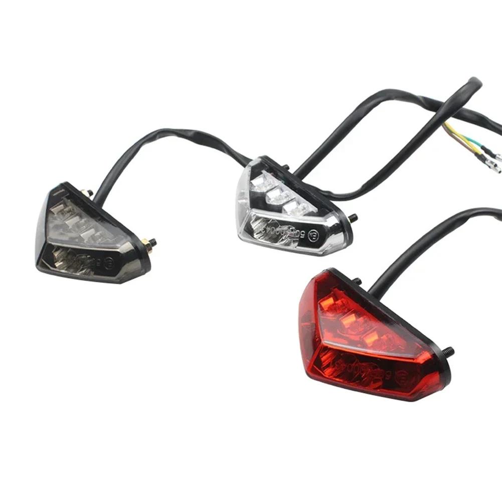 Mini Motorbike LED Tail License Light 12V Rear Brake Lamp For Pit Dirt Bike ATV Chopper Scooter Cruiser Number Plate Taillight
