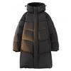 Men Women Winter Down Jacket 90% White Duck Hooded Mid-Length Loose Fit Warm Coat Cold Weather