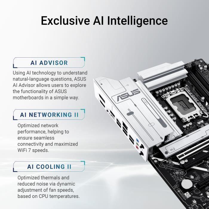 Carte mère - asus - prime z890-p - socket lga1851 - pcie 5.0 - rgb