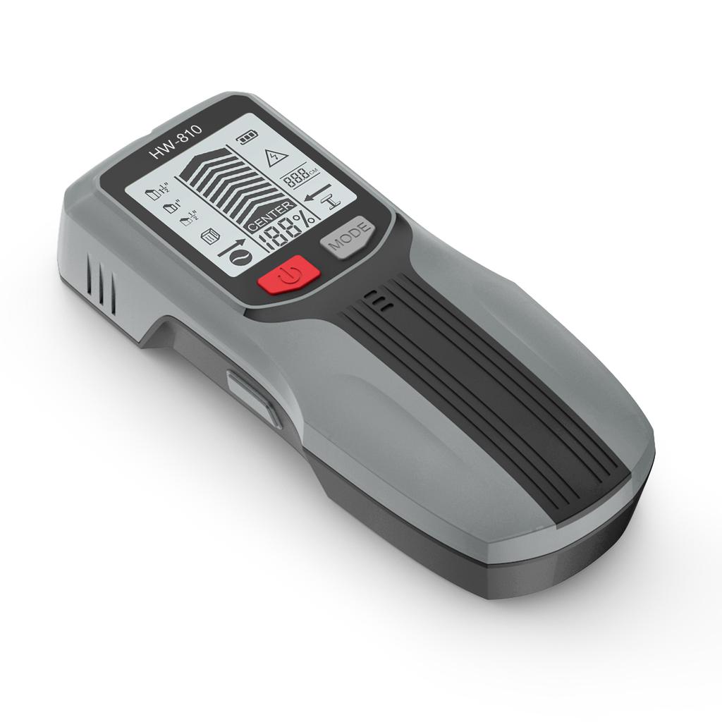 Skaner Ścienny do Lokalizowania Kołków, Ręczny Detektor z Wyświetlaczem LCD do Drewna, Metalu i Przewodów AC Szary