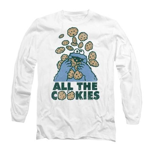 Sesame Street Unisex Adult All The Cookies Long-Sleeved T-Shirt