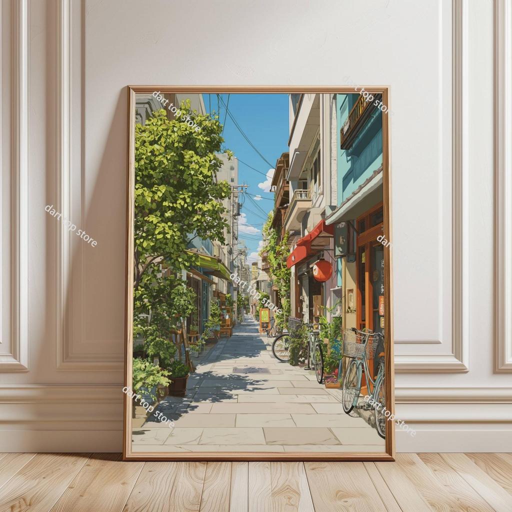Japanese Retro City Pop Prints Wall Arts Decor Nostalgic Anime Posters Canvas Poster Prints Home Bedroom Living Room Decoration