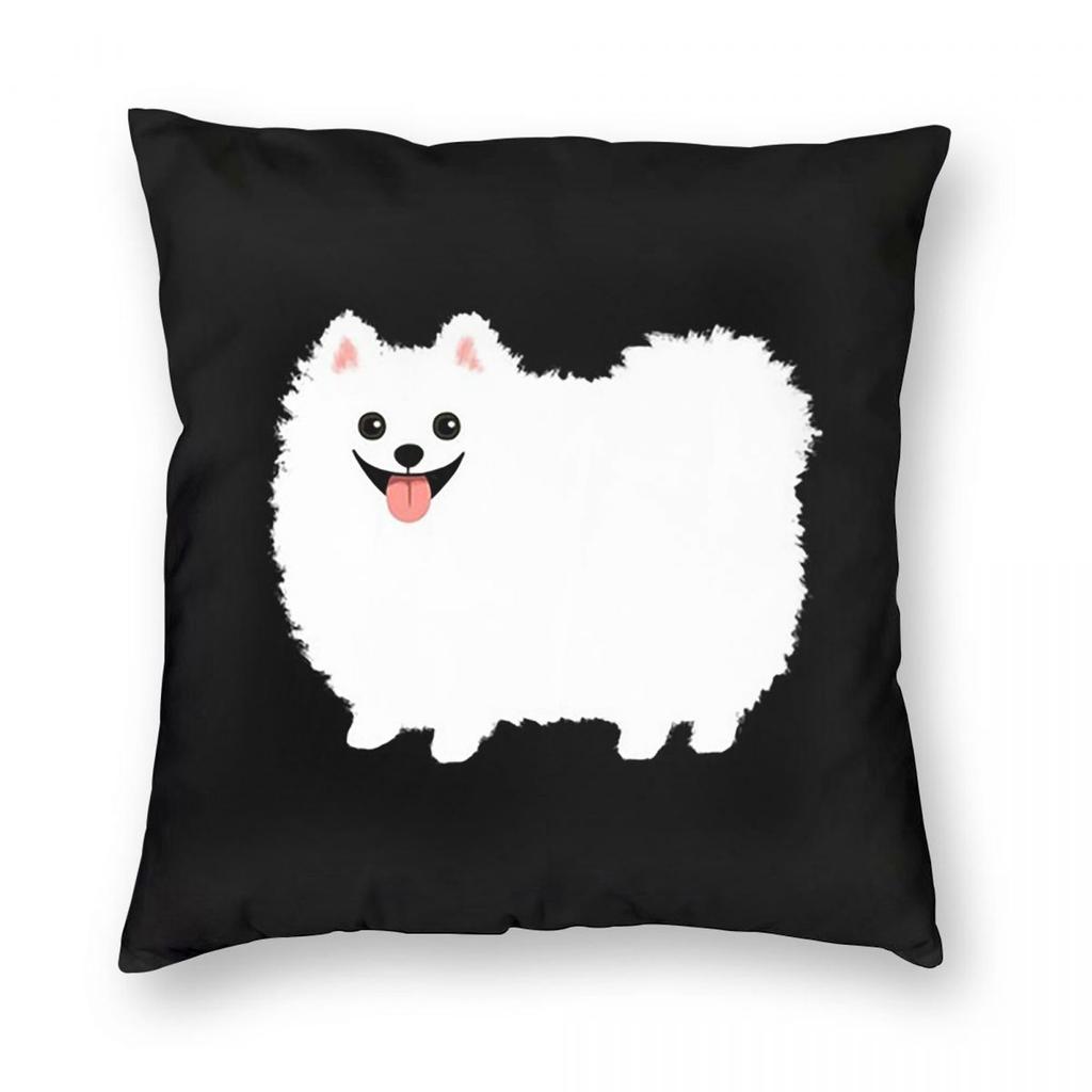 Cute Pomeranian Dog Square Pillowcase Pillow Cover Cushion Throw Pillow for Home Bedroom Car