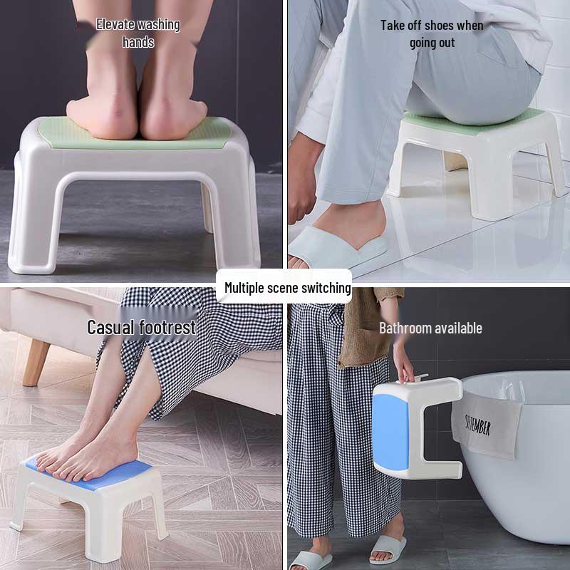 Plastic Stool for Kitchen, Living Room, Bathroom, or Kids' Room - Versatile and Sturdy for Household Use