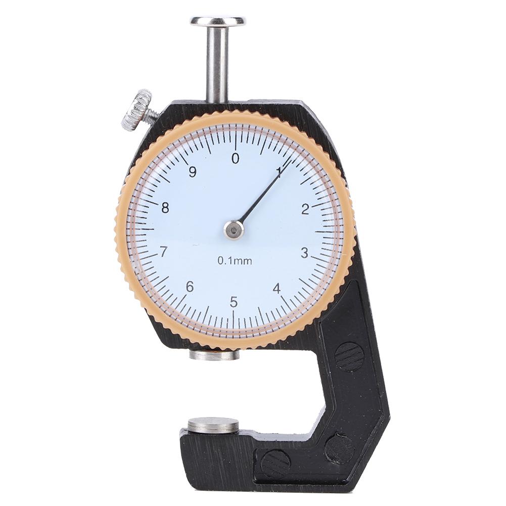 Thickness Gauge Black Portable Accurate Measuring Jewelry Leather Board Equipment 0?10mmFlat Head