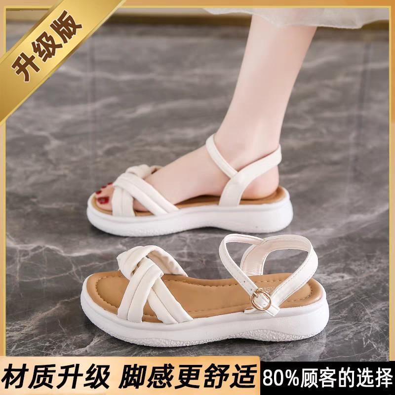 Real Soft Sandals Women's 2025 New Summer Platform Fashion Women's Shoes Soft Sole Fairy Wind Beach Sandals with Skirt