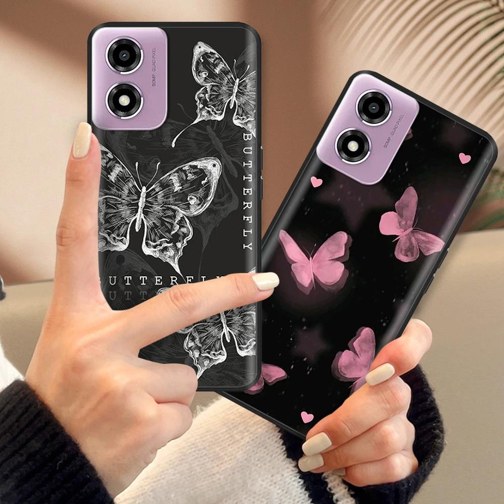 Phone Case For Motorola Moto E14 Case Soft TPU Painted Back Cover For Motorola E14 E 14 MotoE14 Full Protective Phone Shell Capa