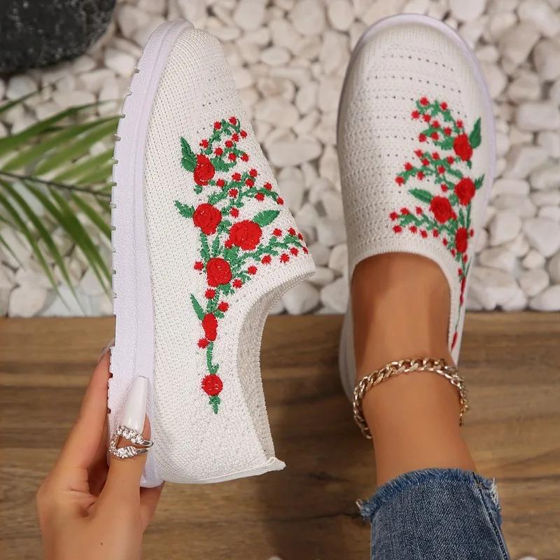 Fashion Women s Shoes on Sale 2024 One Kick Women s Flats Autumn Round Toe Breathable Mesh Mixed Colors Flat Casual Comfortable Shoes 36 2617₽