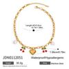 Retro European Style Strawberry Necklace Fruit Series Love Chain Choker Cherry Bracelet  Travel