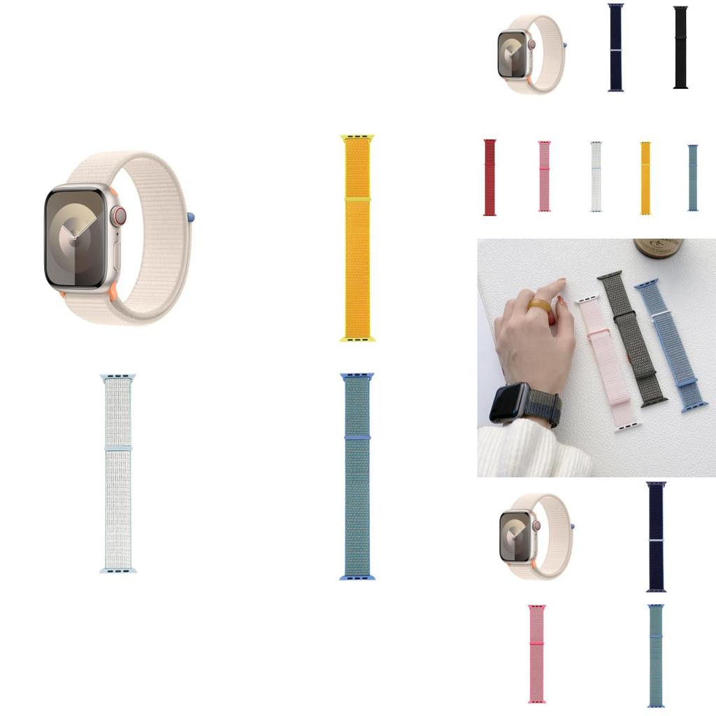 Apple Watch Sports Nylon Strap With Adjustable Closure For Fitness And Daily Use