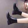 Fashion Booties Round Toe Female Short Shoes Elegant With Low Heels Trend 2024 Women's Ankle Boots New In Designer Luxury Y2k On Offer