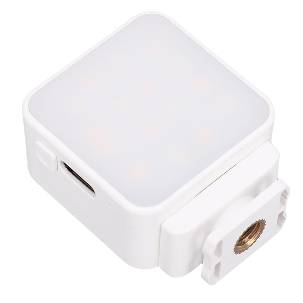 LED Video Light Fit for Pocket 3 Action Camera Fill Light Vlog Selfie Light with 16 LED Beads for Video Recording White