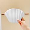 White Vinyl Shell Flower Vase Modern Pleated Flower Holder Container Home Office Table Centerpiece