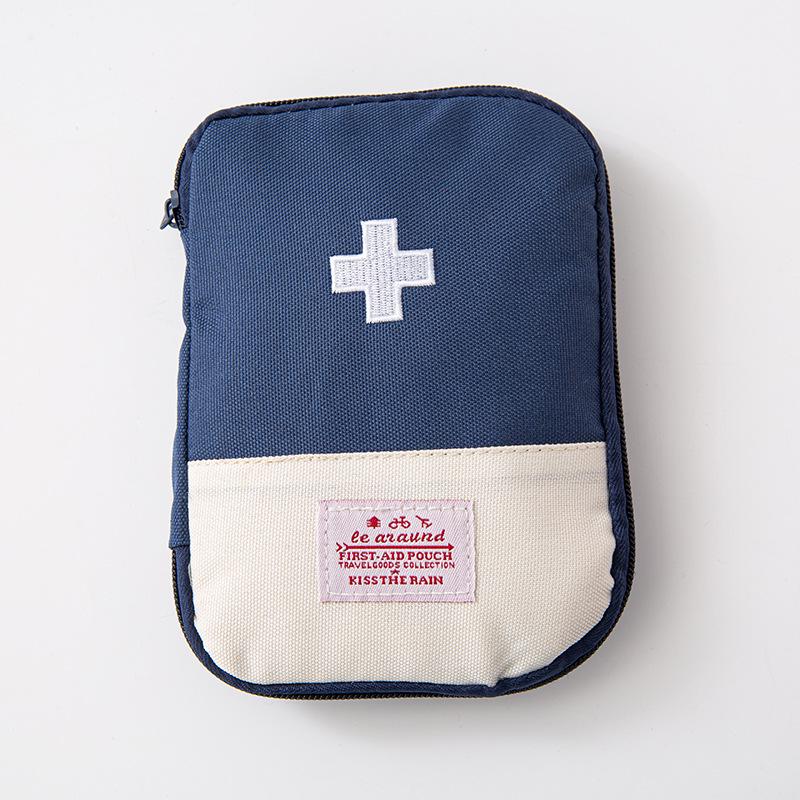 Korean Portable Travel First Aid Kit: Compact Personal Medicine and Emergency Storage Bag