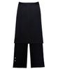 PLASMA SPHERE Comet Star Button Layered Ribbed Skirt Pants_2 Colors