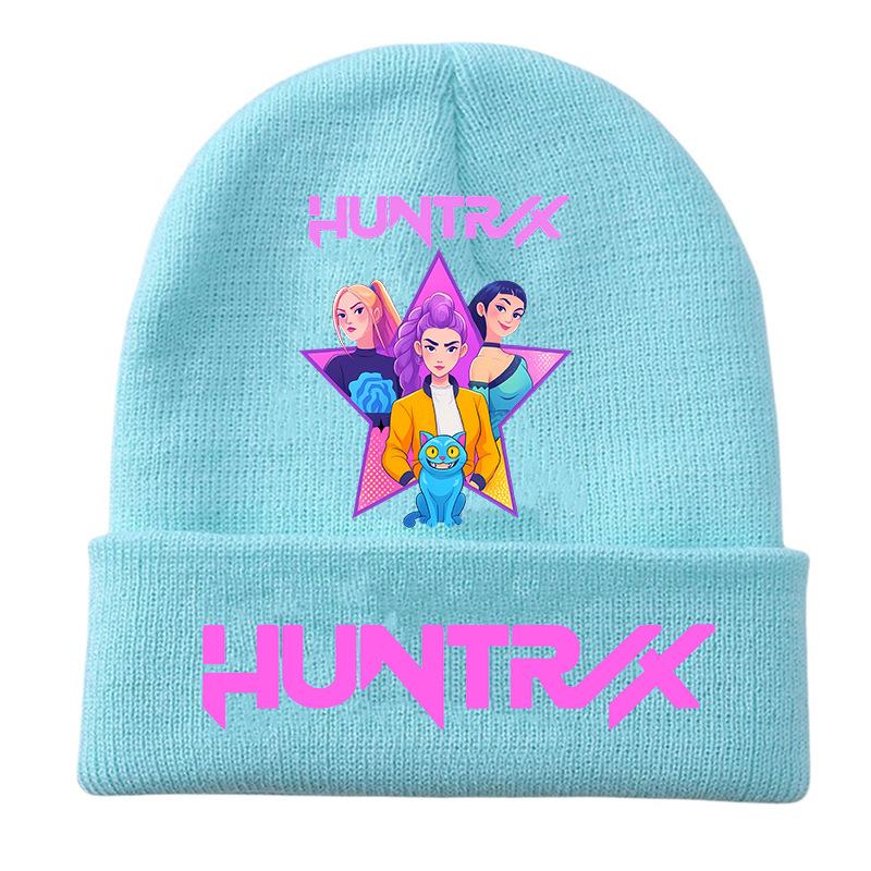 Peripheral Knitted Hat Curled Wool Hat Printed Doudou Hat Outdoor Cold Hat Adult