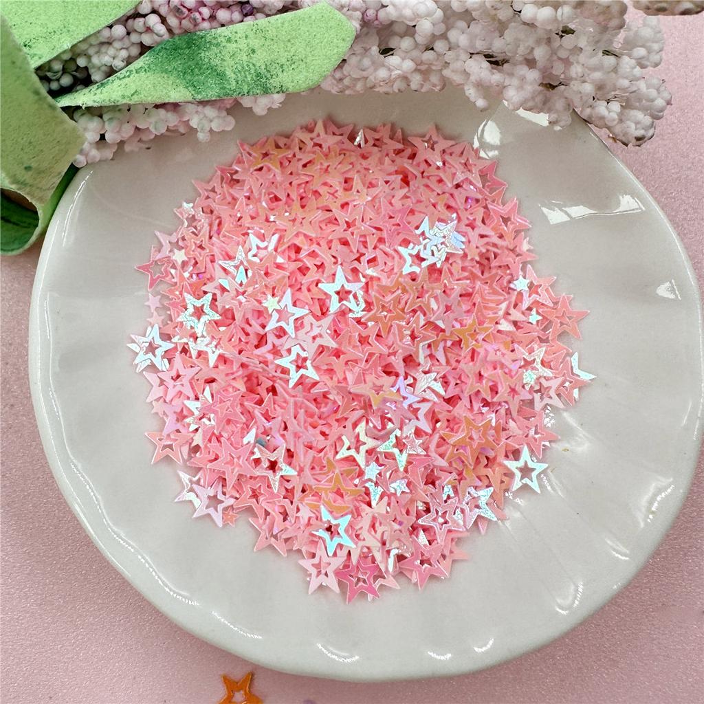 Schmuckzubehör Dekor Perlen Pailletten 5,2 mm Mode Stereo PVC Patch Hohl Kleine Sterne Magische Farbe 1000 Stücke Zubehör