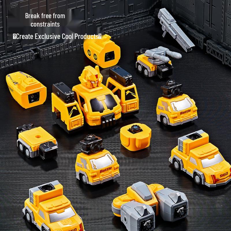 Children's Magnetic Building Blocks: 3D Robot Mecha Optimus Prime Educational Toy