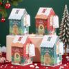 1-40PCS Christmas Cookie Boxes Colorful Gingerbread House Candy Gift Boxes Snowman Mini House Packaging BoxesTreat Boxes