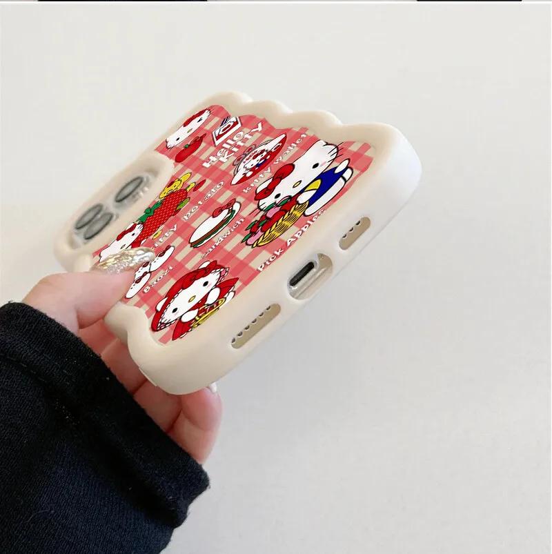 Hello Kitty Chain Case For Iphone 17 Pro Max 16 15 14 13 12 11 Pro Max 17 Air 16e 14 16 15 Plus 16+ Phone Casing Cute Wave TPU