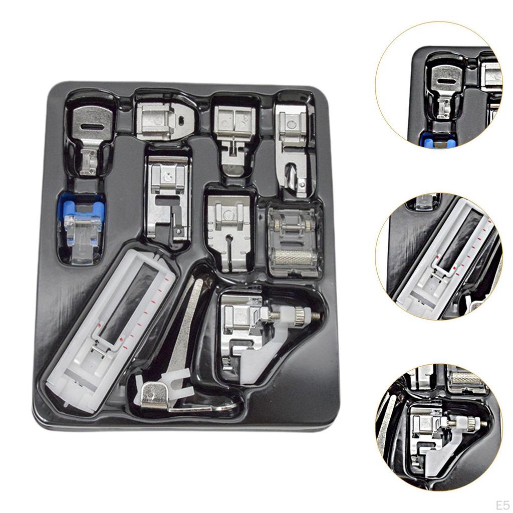 Home Sewing Machine Presser Feet Set Overlock Foot Edge Stitch Sturdy Accessories Metal
