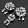 Couvercle de Bouton Strassé Couvercle de Bouton Amovible à Clip Couvercle de Bouton Fleur Décorative pour Chemise Blazer Manteau Accessoires de Mariage