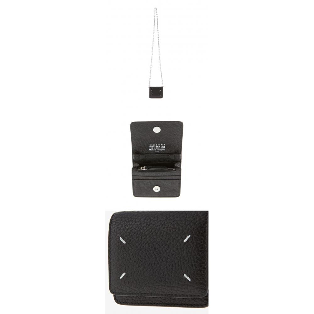 Maison Margiela Sa3ui0009 P4455 T8013 Stitch Grain Woc Chain Card Holder
