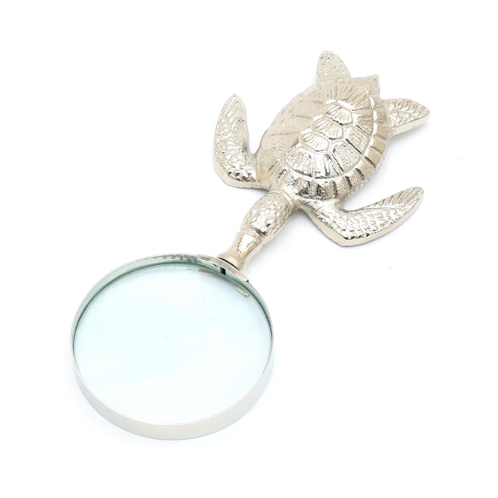 Tortoise Handle Magnifying Glass With Aluminum Design