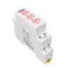 DIN Rail 18mm Voltage Meter AC 40-500V 220V 380V Single Three Phase Modular Voltmeter Indicator LED Digital Display Detector