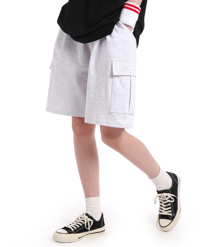 ANOTHER ARCHIVE Cargo Wide Single-Pleat Bermuda Shorts_Gray