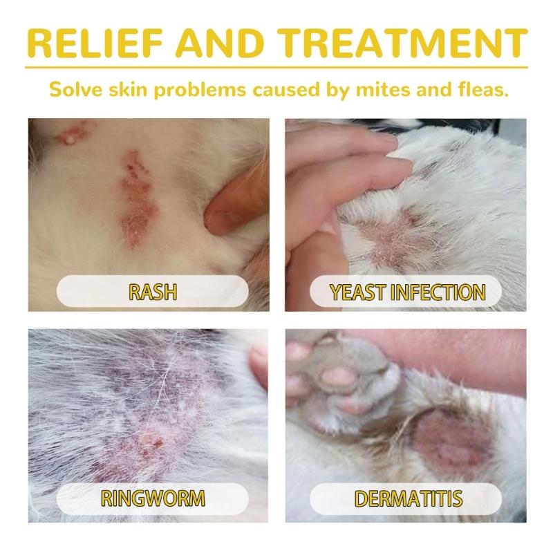 Effective Fleas Drop Cleaner Dogs 1ml Useful Mild Ingredient Relieve Discomfort Parasites Removers for Animals Care