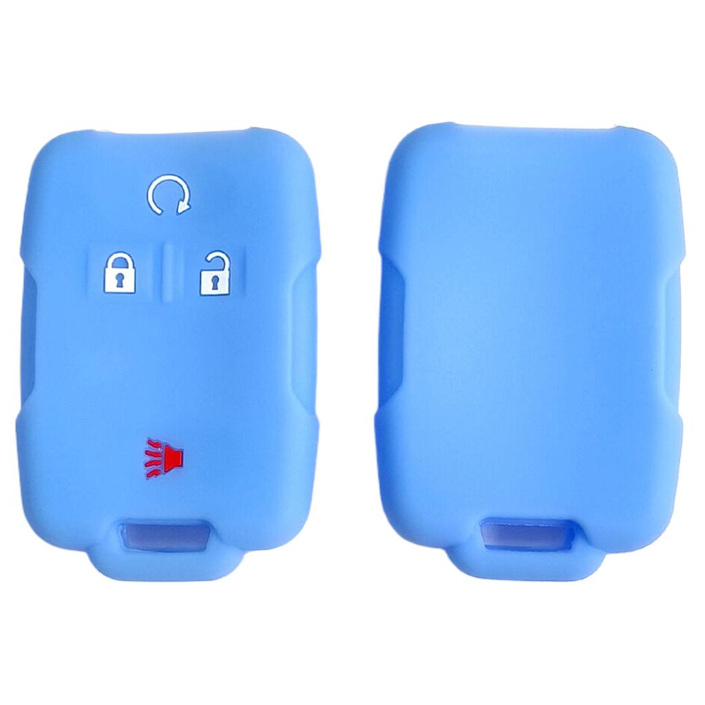 Car silicone key cover for Chevrolet Colorado remote control 3 1 button silicone keychain Silverado GMC car key case