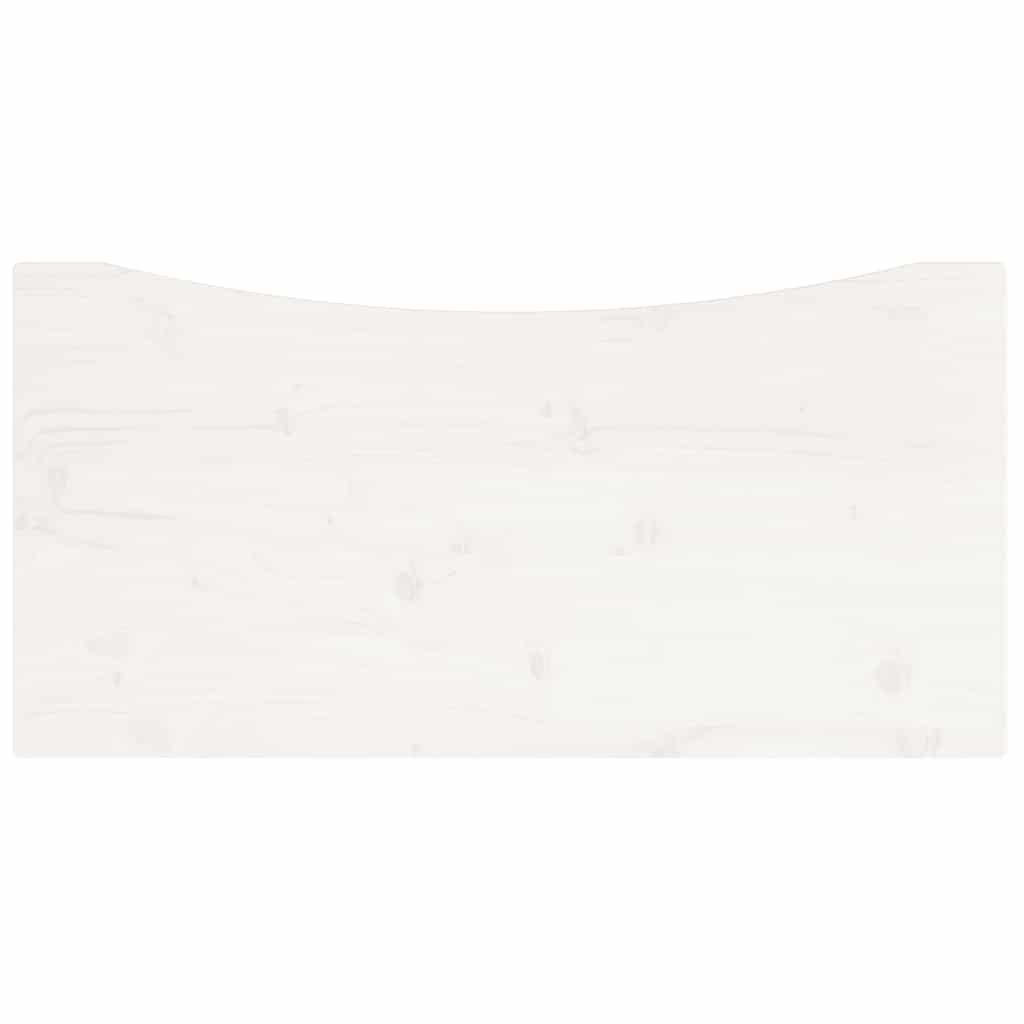 Desk Top, White, 80X40X2.5 Cm, Solid Pine Wood