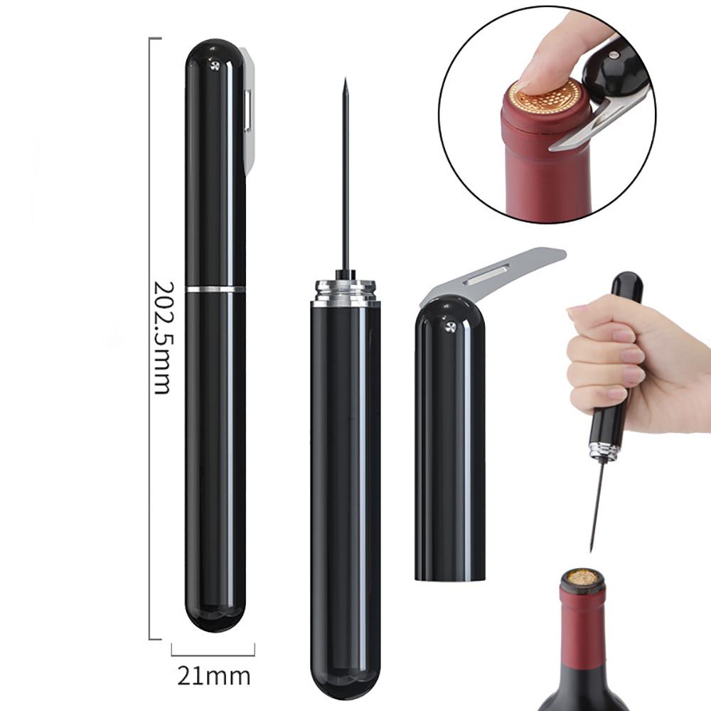 Stainless Steel Air Pressure Pump Wine Bottle Opener Pen Shape Fast Corkscrew Needle Kitchen Bar Party Tool Portable Wine Opener